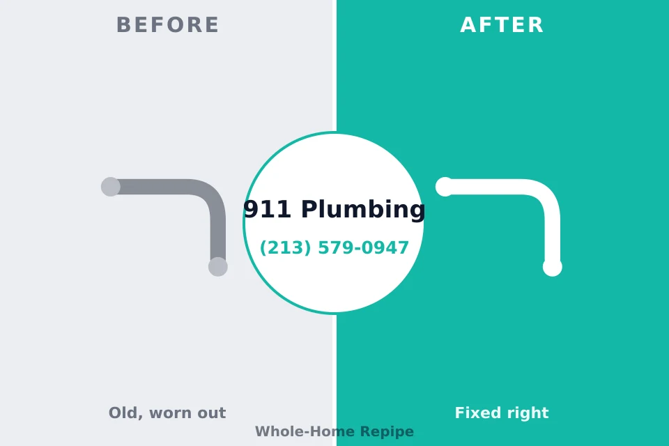 Before and after: plumbing company North Miami, FL